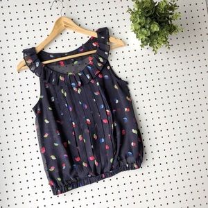 GAP sheer tank top mod style colorful fun chic